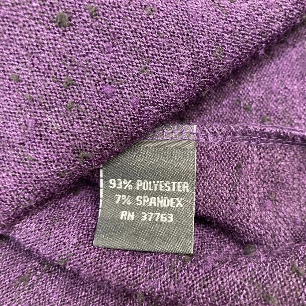 Rafaella Petite Purple Knit Cardigan‎ Ruffle Neck Button Front Petite P/L